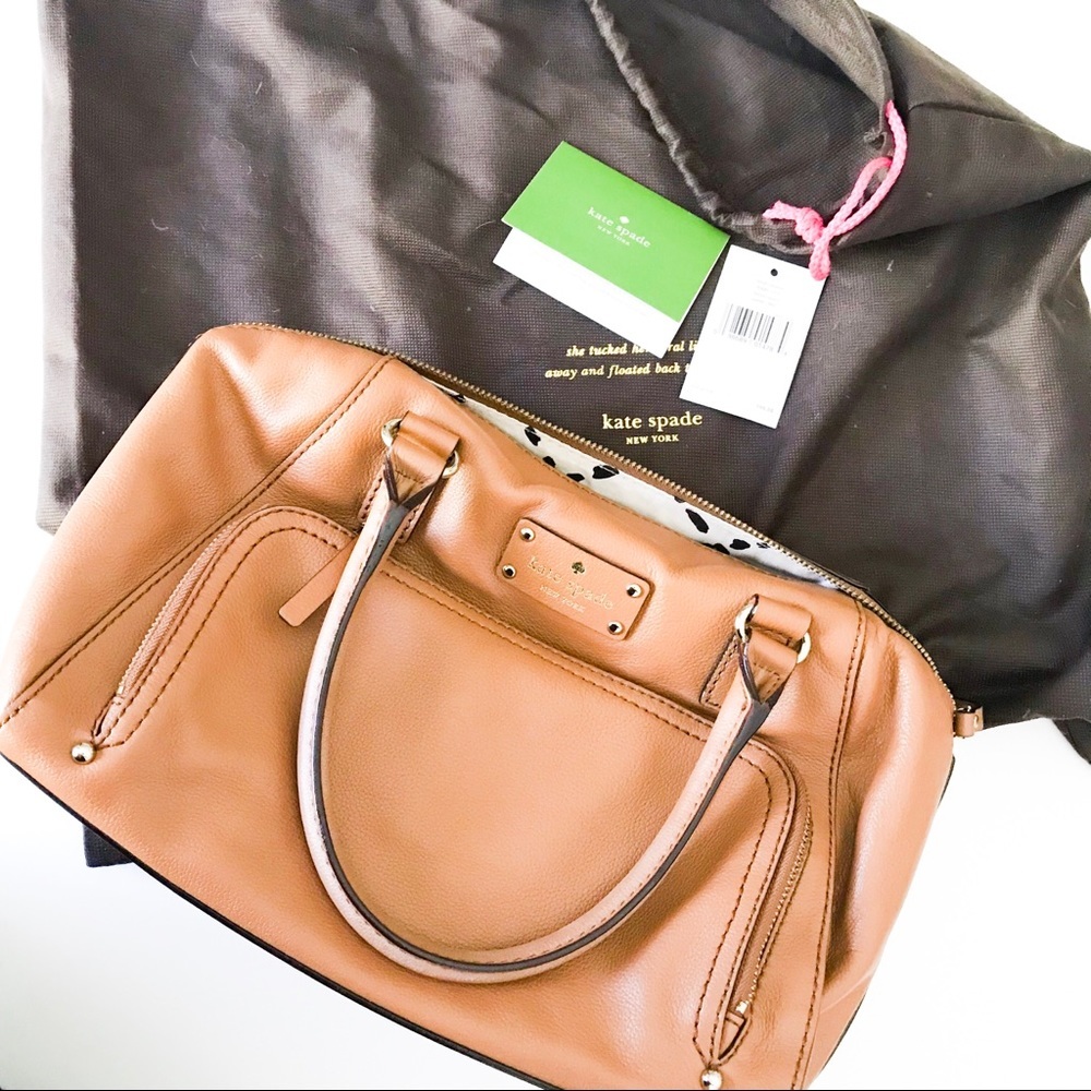 SALE💥 EUC Kate Spade Cognac Brown Leather Satchel